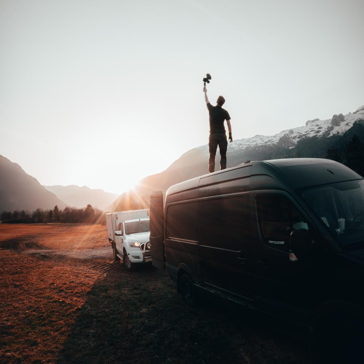 Patrik on set with gimbal